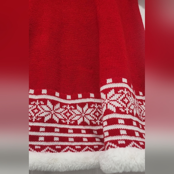 MOE Red Snowflakes Sweater Dress